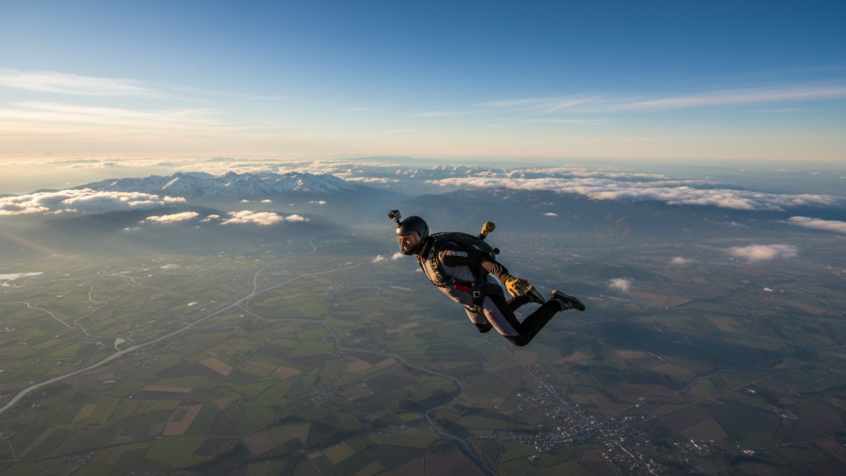 Ile trwa skok ze spadochronem z 4000 m? Czas od wyjścia do lądowania