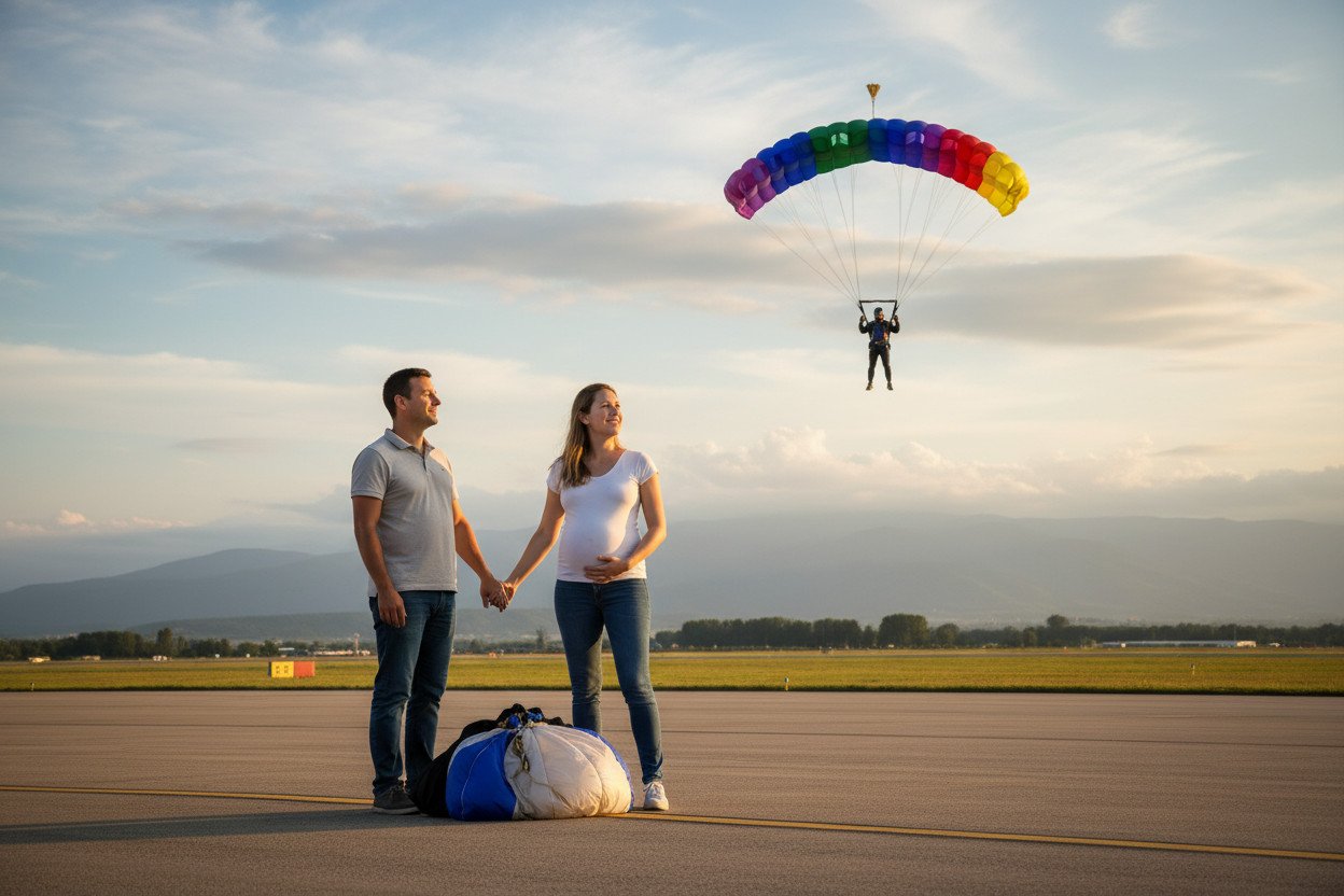 Skok ze spadochronem a ciąża i hormony — kiedy czekać